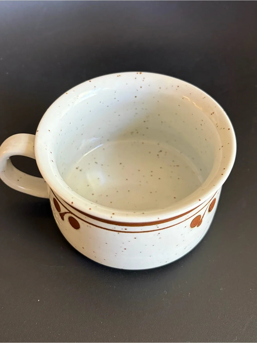Vintage Otagiri stoneware speckled soup or chili mug